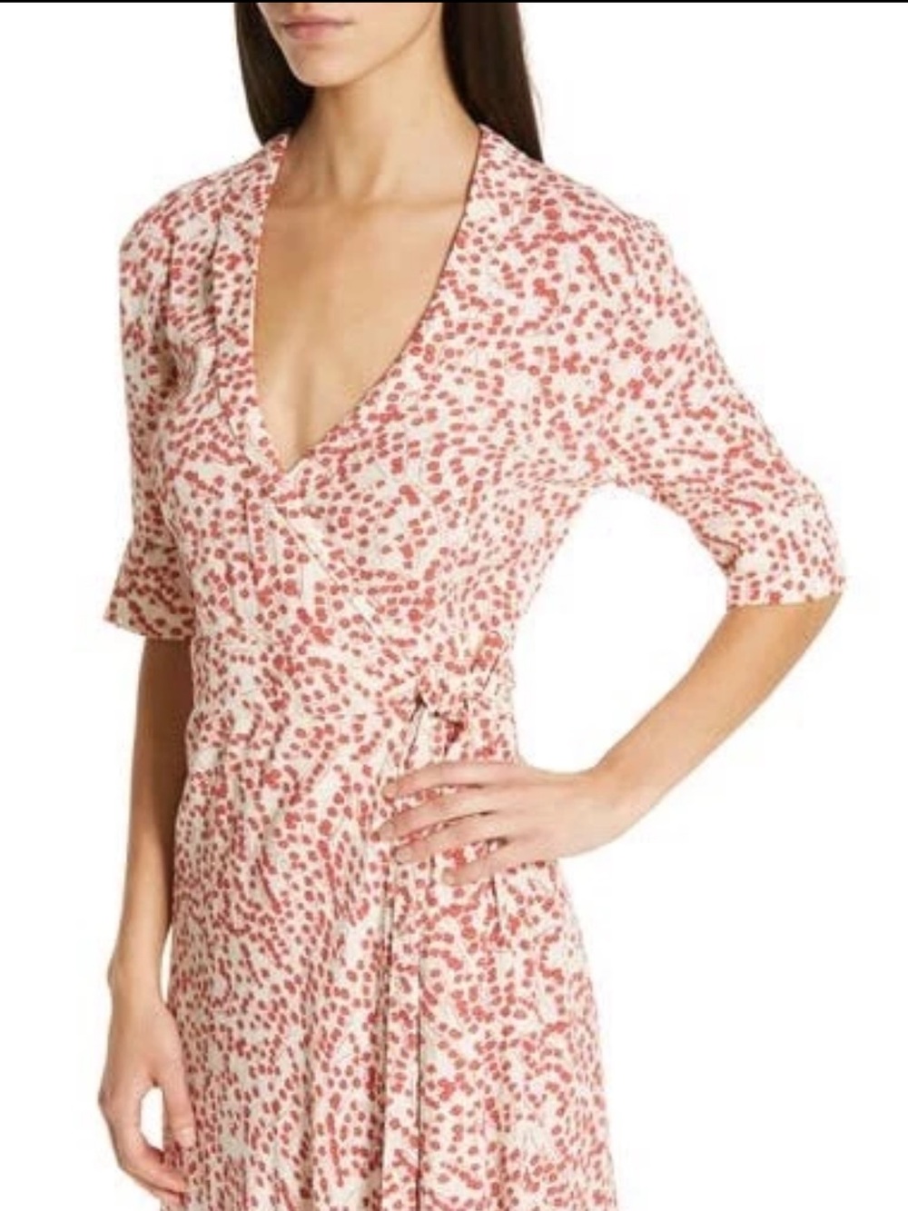 Ganni Floral Printed Wrap Dress